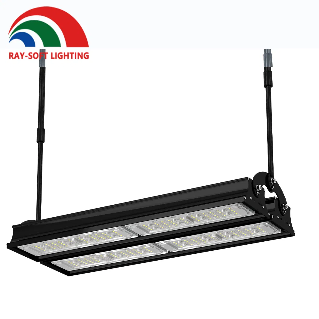 200W Módulo de luz lineal alta bay LED de aluminio industrial IP65 Iluminación comercial para almacenes, fábricas y túneles