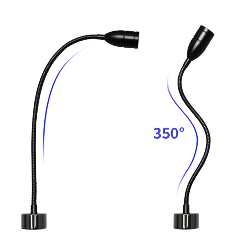Luz de trabajo industrial con base magnética de cuello flexible para torno, banco de trabajo, parrilla, lectura, máquina CNC, luz LED para máquina de coser