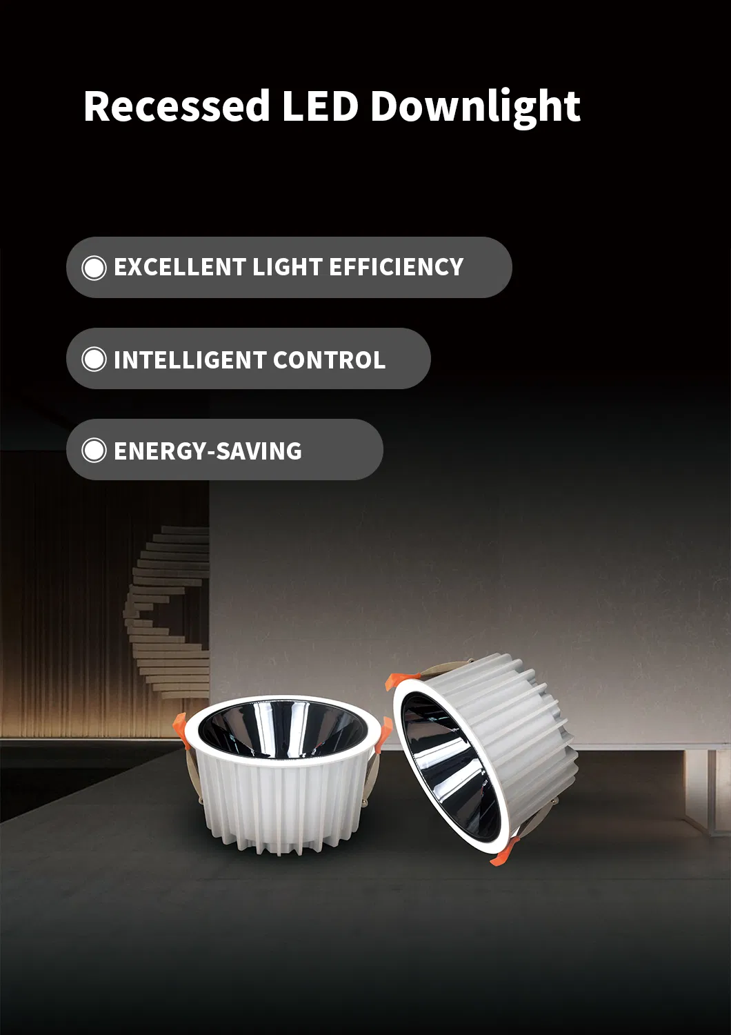 Downlight LED Ultra Eficiente 8W para Iluminación Moderna del Hogar