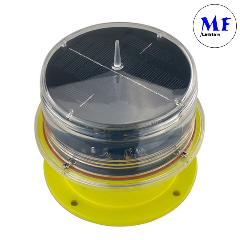 Luz de advertencia solar de intensidad media tipo B L864 LED impermeable para torre de luz de campo de aviación, luz de advertencia para aeronaves, luz de obstáculo de aviación
