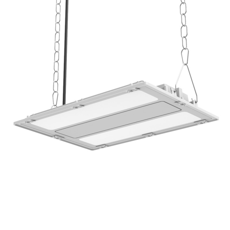 Luz de alta bahía lineal LED 100W IP66 Iluminación industrial de almacén diseño inteligente con sensor inteligente y regulación de potencia ahorradora