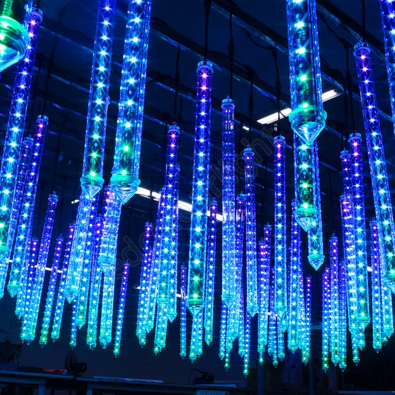 Iluminación LED Pixel DJ RGB de interior al por mayor, luz de bulbo LED inalámbrica 3D tubo meteorito, iluminación de escenario, iluminación exterior, hogar, tienda de píxeles Madrix, panel de pared, techo