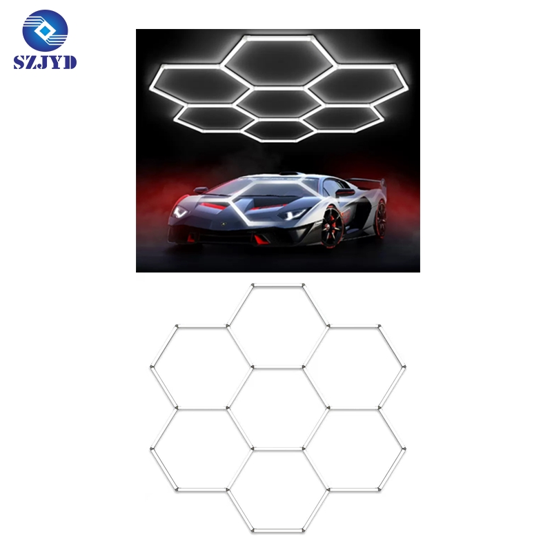Iluminación de Oficina LED Hexagonal de Alta Calidad 420W 100lm/W Kit de Luz de Marco de PC para Garajes Eficientes en Energía
