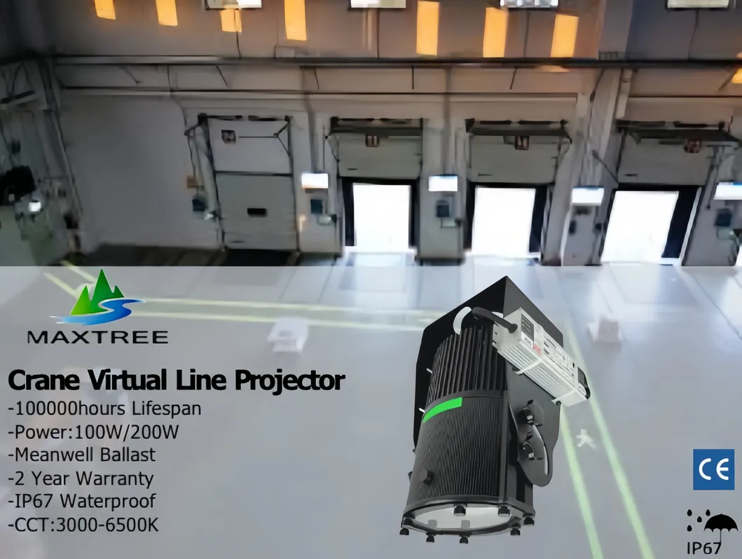 10-60V Proyector de Línea Virtual LED para Marcado de Seguridad en el Suelo de la Fábrica