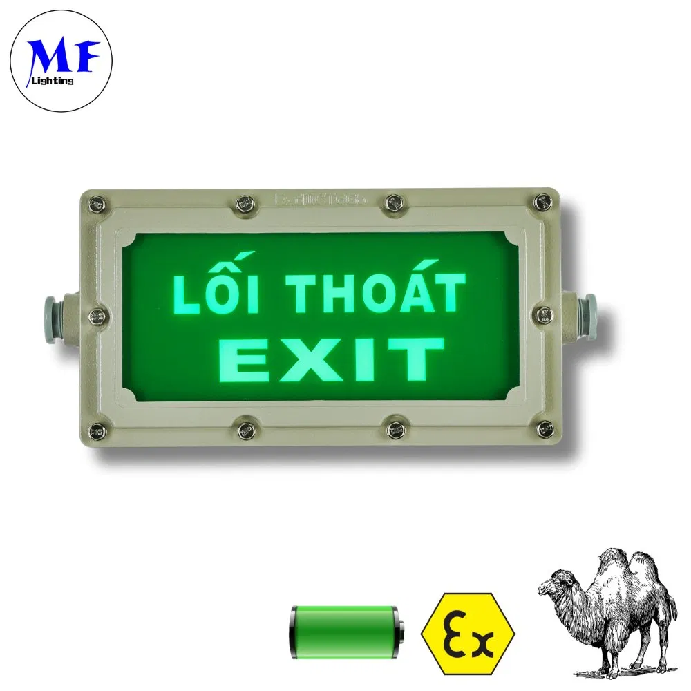 OEM ODM ATEX Salida 4W Wf1 IP65 Impermeable A Prueba de Fuego Respaldo de Batería Luminarias LED a Prueba de Explosiones Señal de Salida Luz de Emergencia para Petróleo LNG Químico Industrial