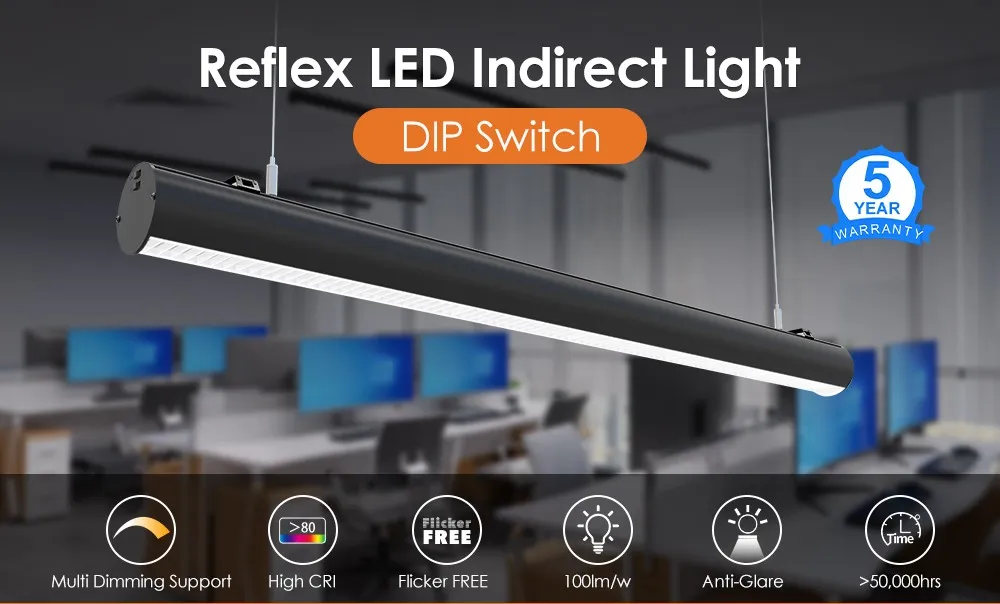 Luz lineal LED premium con carcasa de aluminio integrada y temperatura de color ajustable