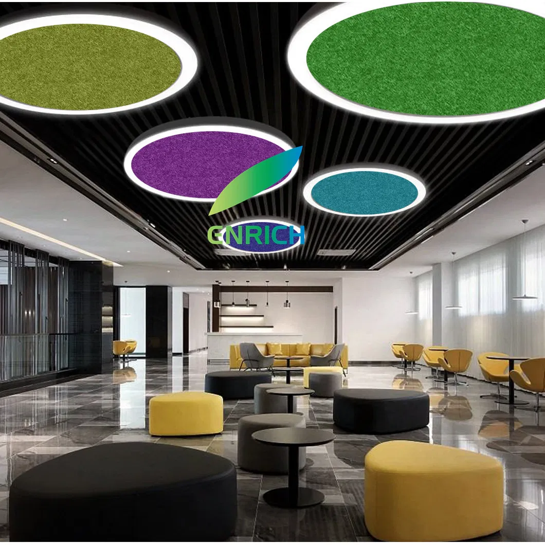 Luminarias de suspensión acústica de colores