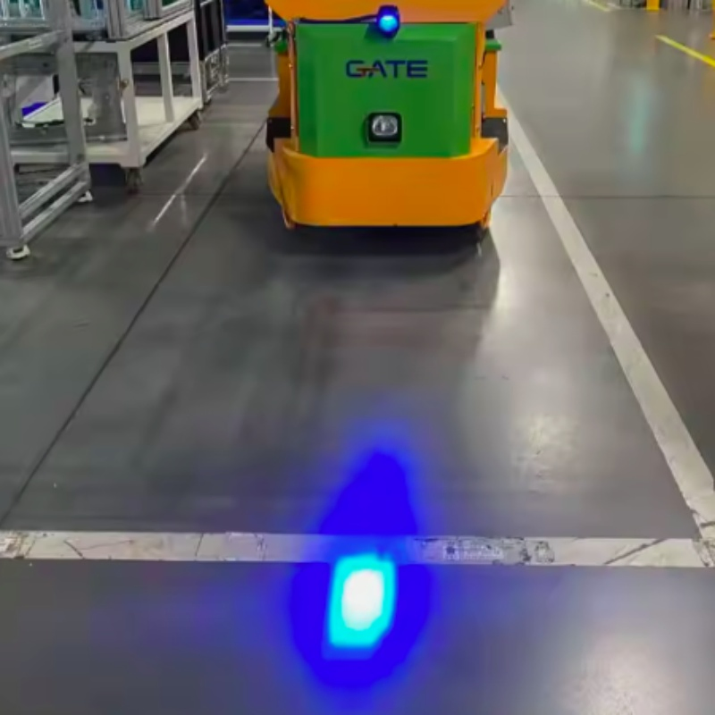 Lámpara de puntos LED rojos y azules para carretilla elevadora en centro de cumplimiento