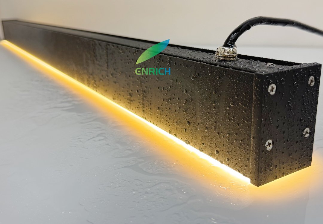 IP65 Sensor de microondas a prueba de agua luz lineal LED integrada triproof 110lm/W Iluminación lineal industrial tipo batten