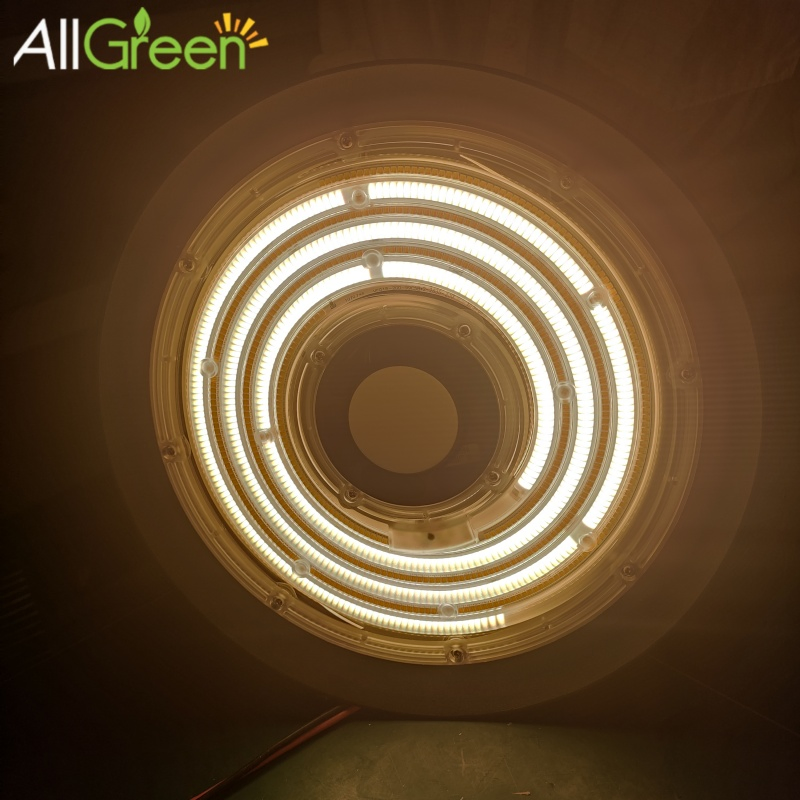 Ángulos de haz /CCT/Potencia seleccionable por interruptor DIP Iluminación comercial e industrial 100W 150W 200W IP66 Luz LED de alta bahía en forma de UFO redonda Taller de almacén LED de alta bahía