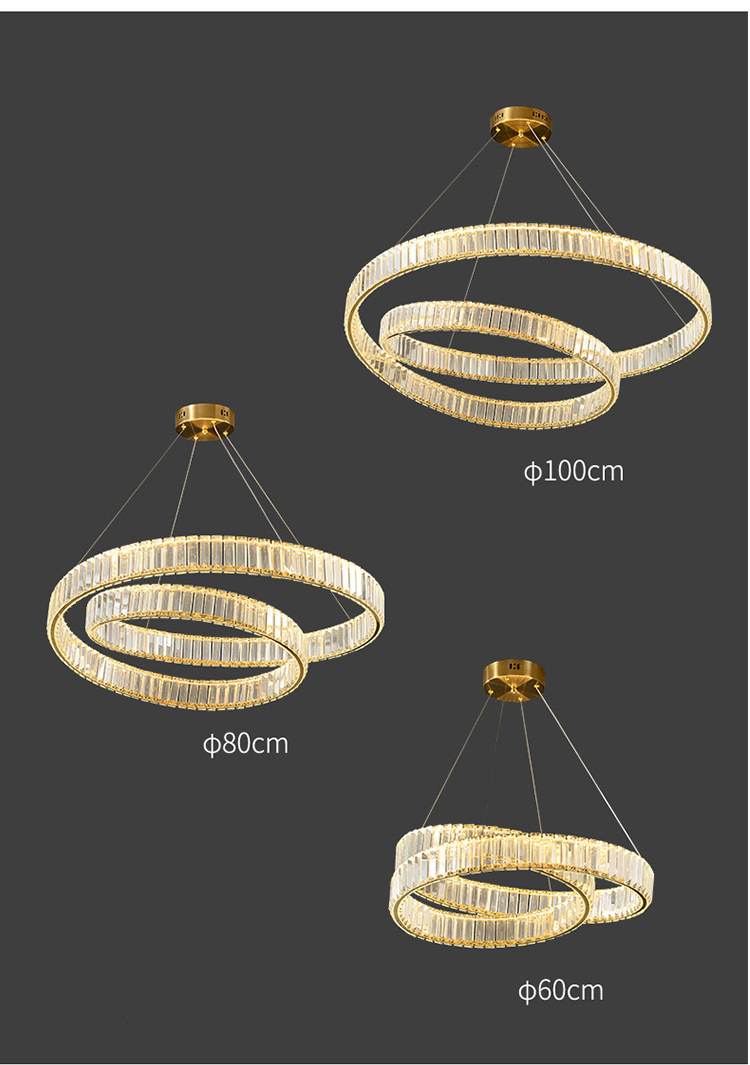 Fabricación de candelabros de cristal Konig Lighting China, candelabro de lujo americano simple, iluminación de candelabro para restaurantes, colgante LED de interior