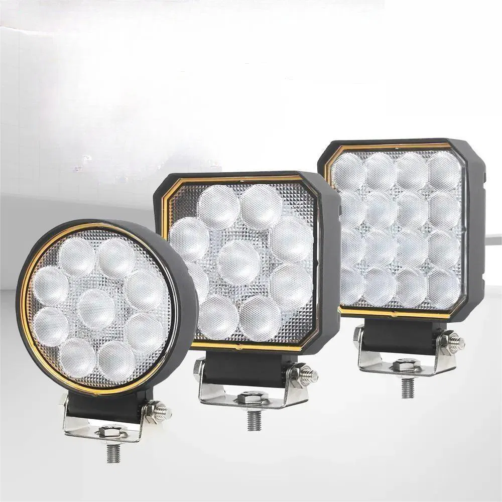 4inch 27W Barra de luz LED industrial de aluminio con ángulo amplio, luz de inundación para trabajo con soporte de tornillo para maquinaria agrícola