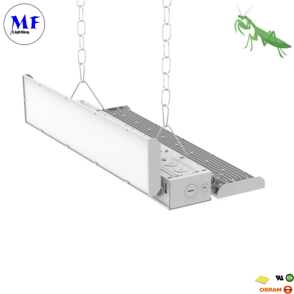 IP65 Fábrica de Iluminación Industrial a Prueba de Agua Lámpara de Techo Inteligente Control por APP WiFi Sensor de Movimiento Sensor de Luz Diurna 0-10V Lámpara Lineal de Dimming Zigbee Lámpara LED de Alta Bahía