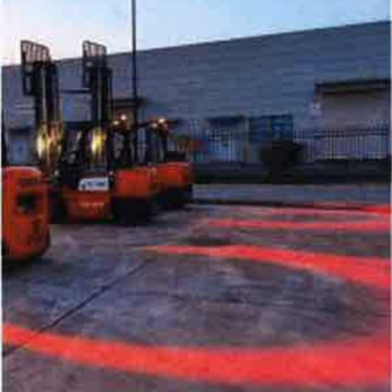 Lámpara de haz halo LED para carretillas elevadoras en instalaciones industriales, seguridad peatonal