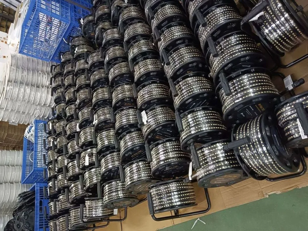 Construcción de Worklight Iluminación Industrial Edificios Astilleros Túneles 25m 50m Kit de Tambor Portátil Luz de Tira LED