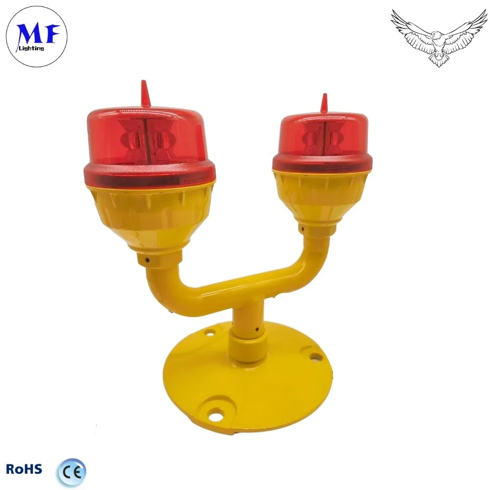 Precio de fábrica Interruptores DIP IP66 Luz de balizaje de baja intensidad Luz de obstrucción de aviación para torre de transmisión Edificio de gran altura Chimenea industrial