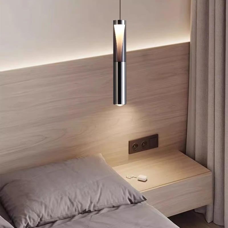 Luz colgante ajustable nórdica moderna para decoración minimalista de dormitorio junto a la cama