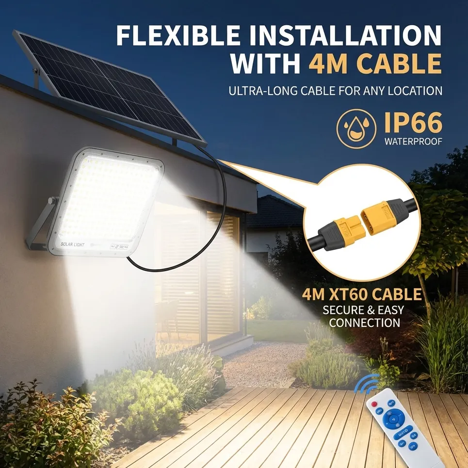 Proyector solar LED industrial de alta potencia de aluminio 600 para exteriores en estadio