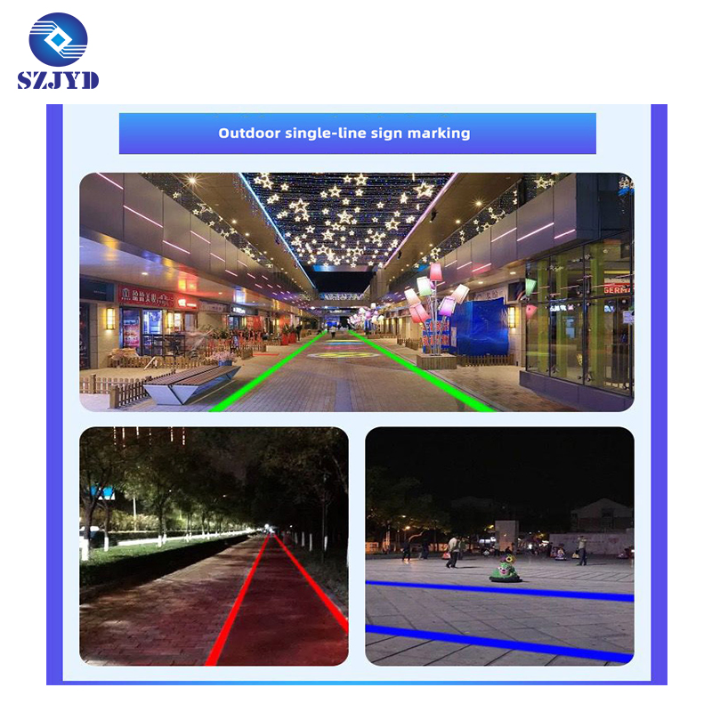 IP27/IP65 Proyector de línea láser virtual industrial verde de LED multifuncional para marcado de suelo en almacenes y aceras