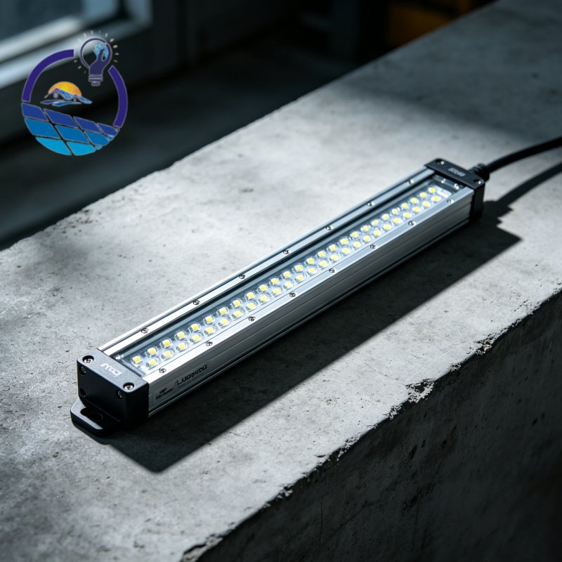 Luz de barra LED de visión industrial para detección de caracteres de etiquetas frontales, luz de trabajo RGB regulable, cuerpo de lámpara de aluminio DC