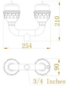 Dimensiones del producto vista frontal