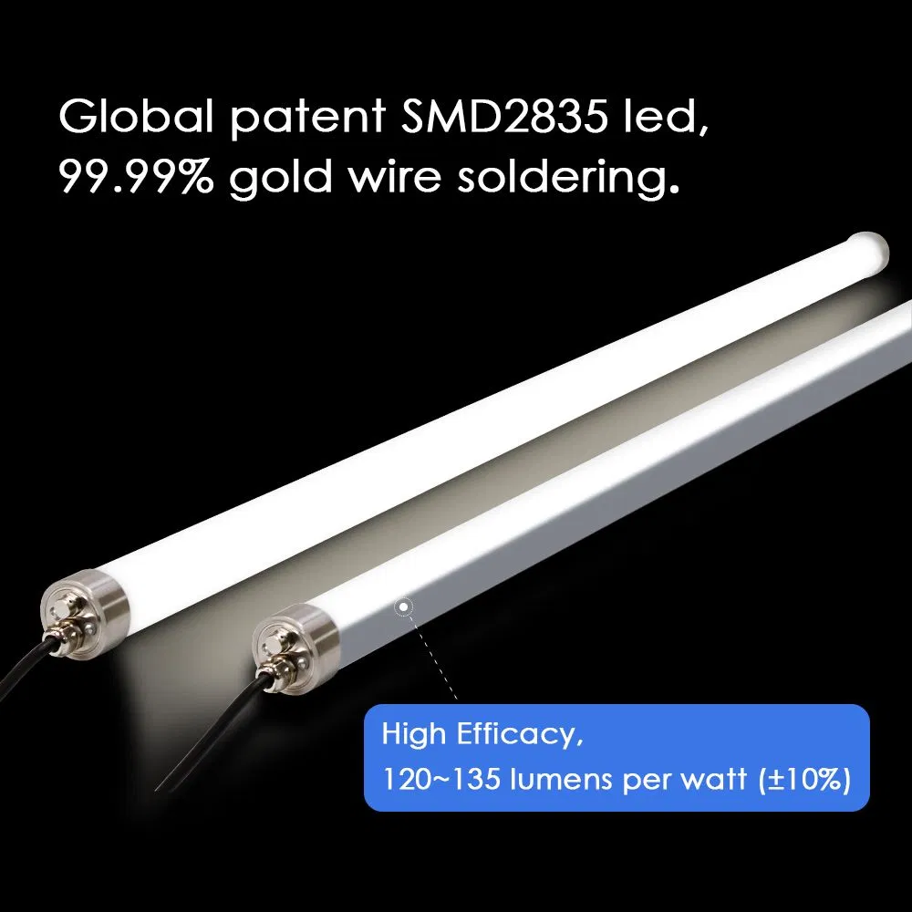 SMD2835 CRI> 80 Ángulo de Haz 120 Fijación de Tubo LED Tri-Prueba