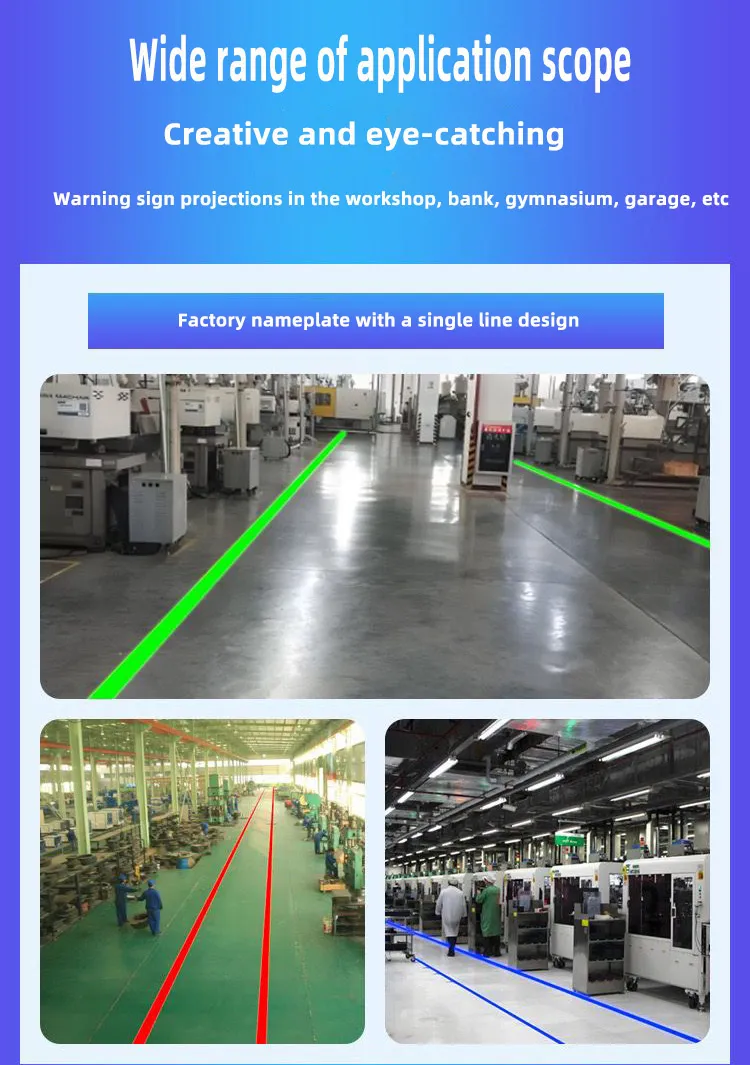 IP27/IP65 Proyector de línea láser virtual industrial verde de LED 3