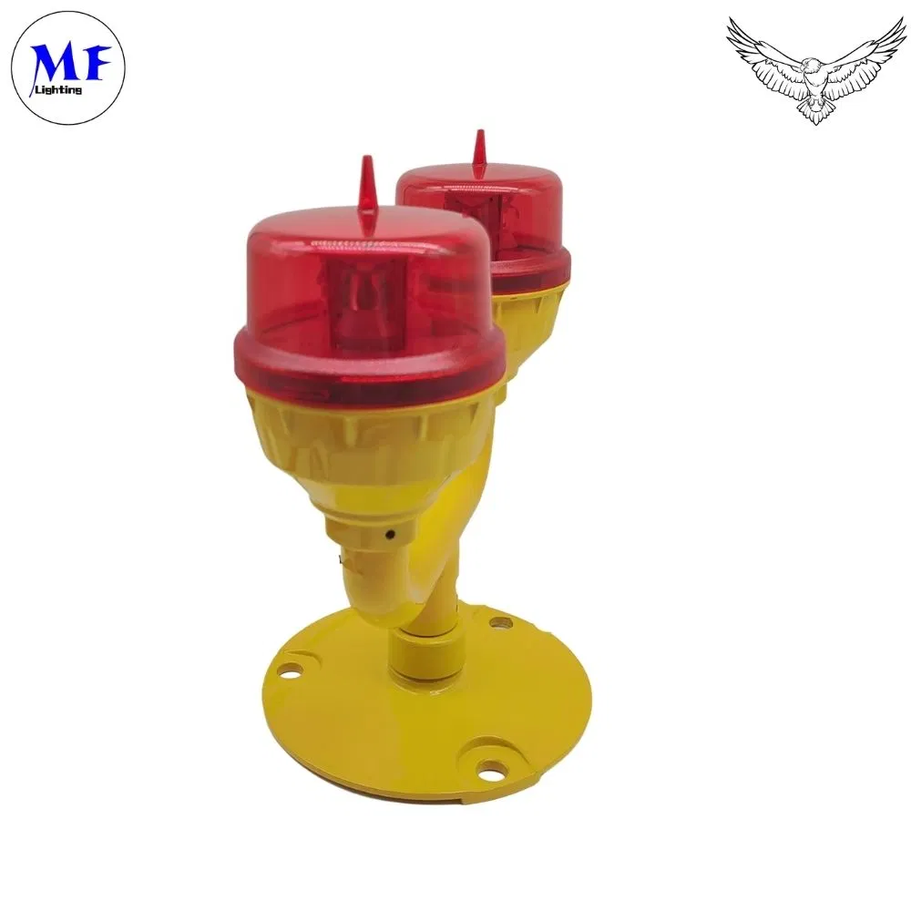 Faa L-810 Icao No Tipo de Fijación Sin Tornillo Tipo de Baja Intensidad Tipo a / B /E 20/30/60FPM Luz de Obstrucción Ajustable Luz de Obstrucción de Aviación/ Luz LED de Baja Intensidad Doble