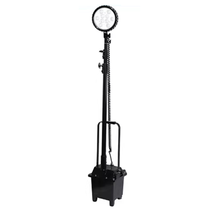 Luz de trabajo LED a prueba de explosiones móvil con ruedas, larga duración, lámpara de indicador de seguridad para taller de control industrial