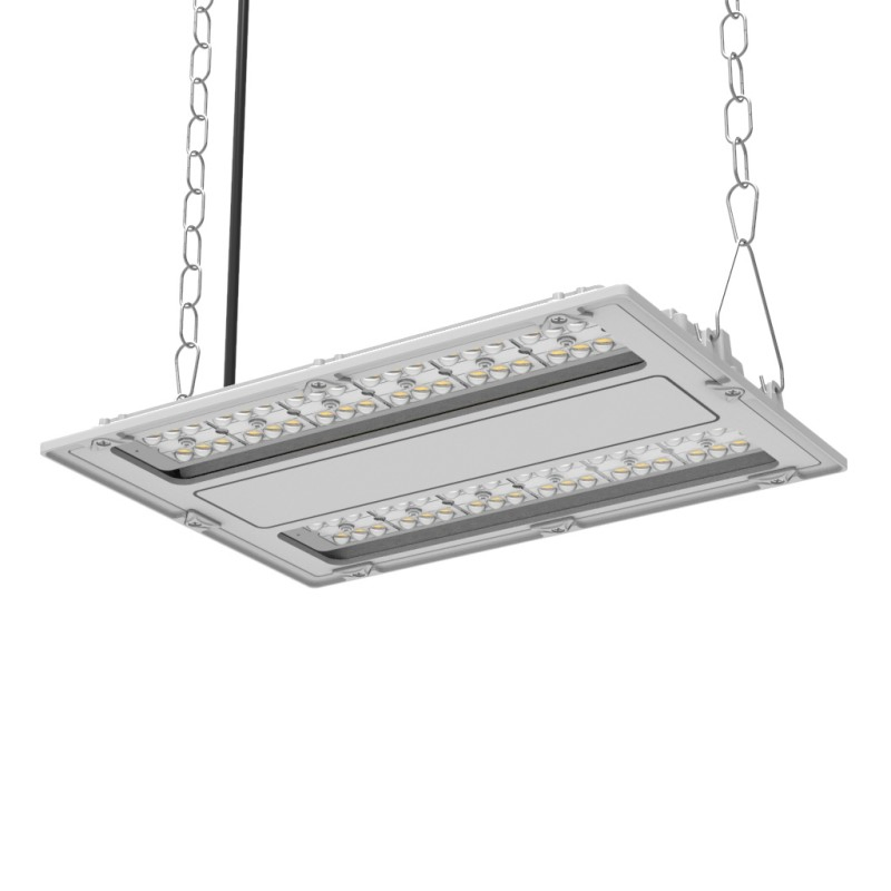 Luz de alta bahía lineal LED 100W IP66 Iluminación industrial de almacén diseño inteligente con sensor inteligente y regulación de potencia ahorradora