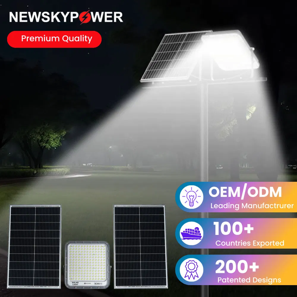 Proyector solar LED industrial de alta potencia de aluminio 600 para exteriores en estadio