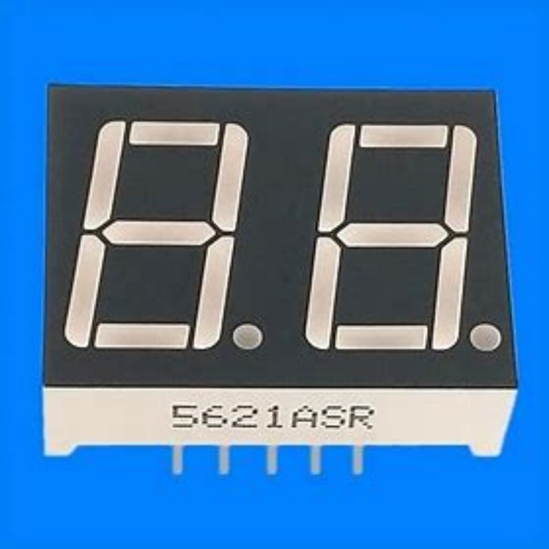 Tubo Digital Verde Ánodo Común Amplio Ángulo Automatización Industrial 7 LED de Segmento