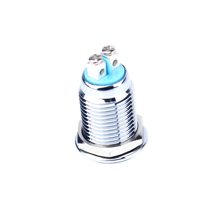 Alta Durabilidad 12mm Luz Indicadora LED de Cabeza Plana Metálica Impermeable para Maquinaria Industrial 48 Voltios