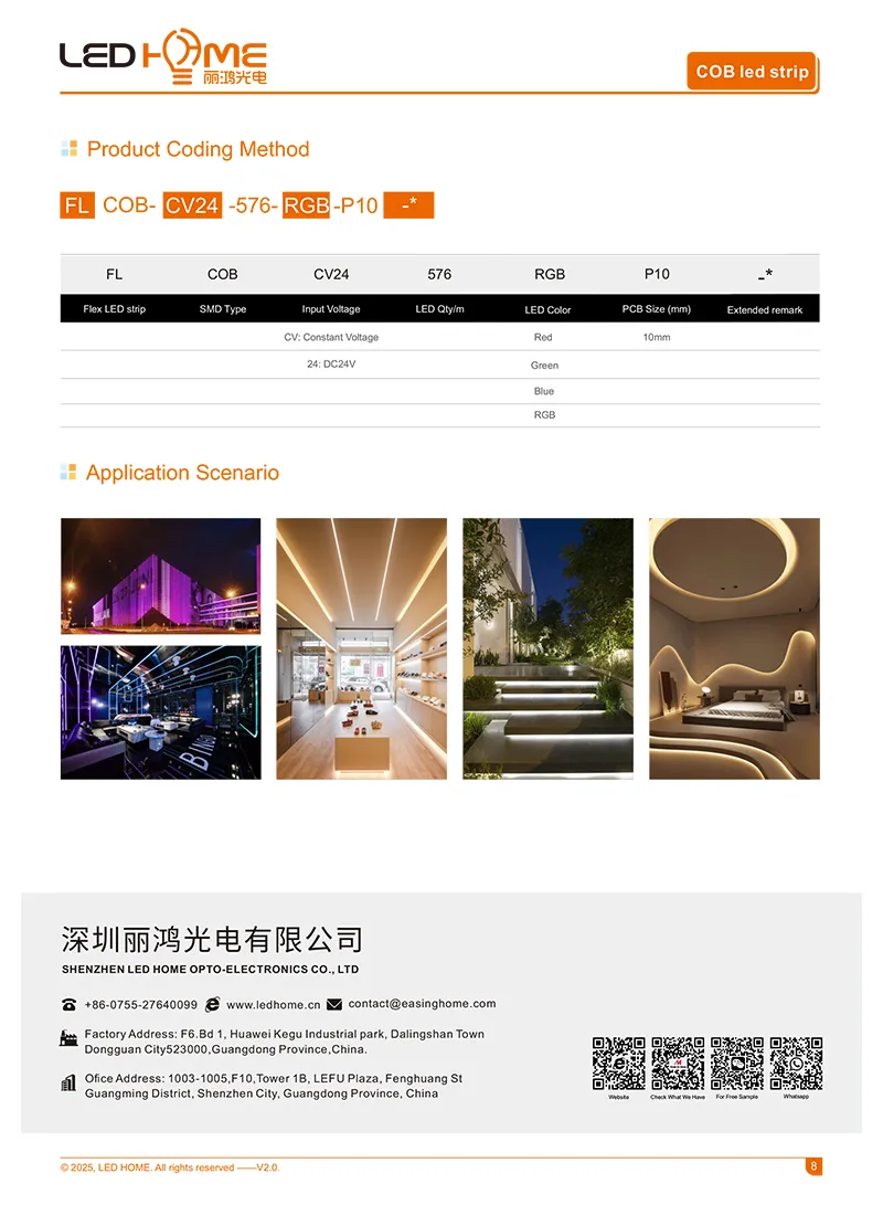 Aplicaciones de iluminación de tira LED