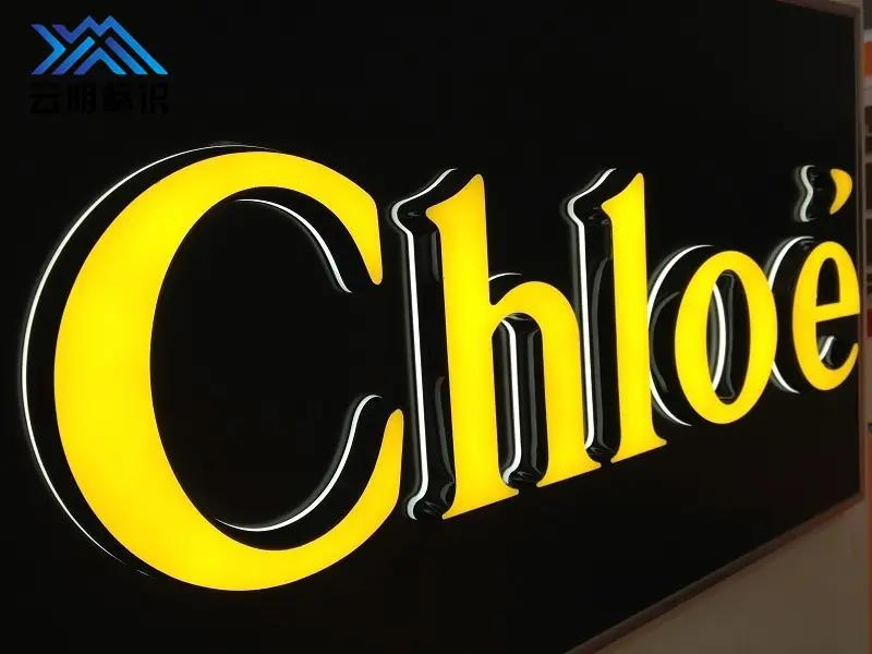 3D Señalización de Iluminación Letra Canal Mini LED de Acrílico / Fabricación de Máquina de Grabado Letras Iluminadas de Cara de Acrílico