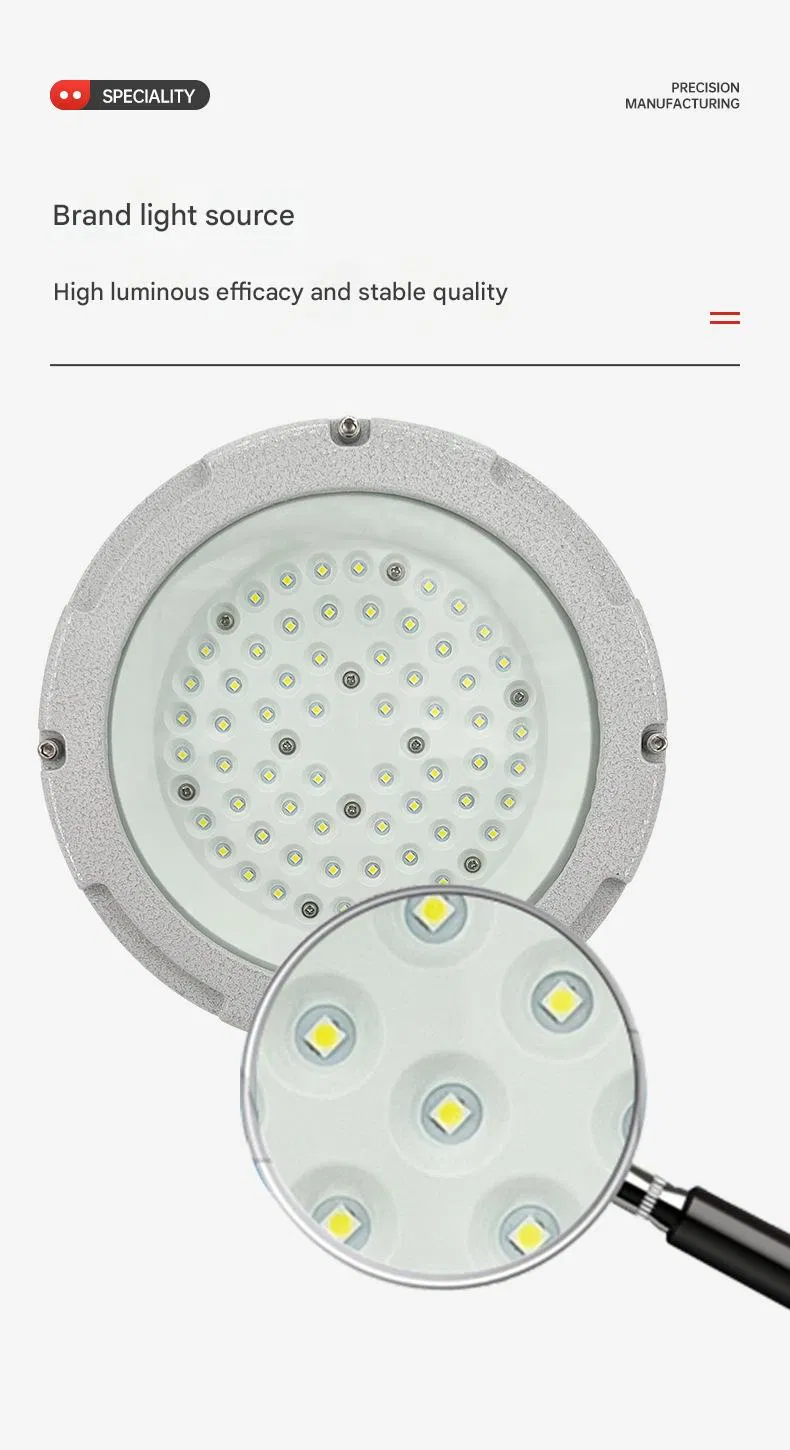 Fabricación de Precisión Iluminación LED Comercial a Prueba de Explosiones de Alta Potencia y Ahorro de Energía Integrada