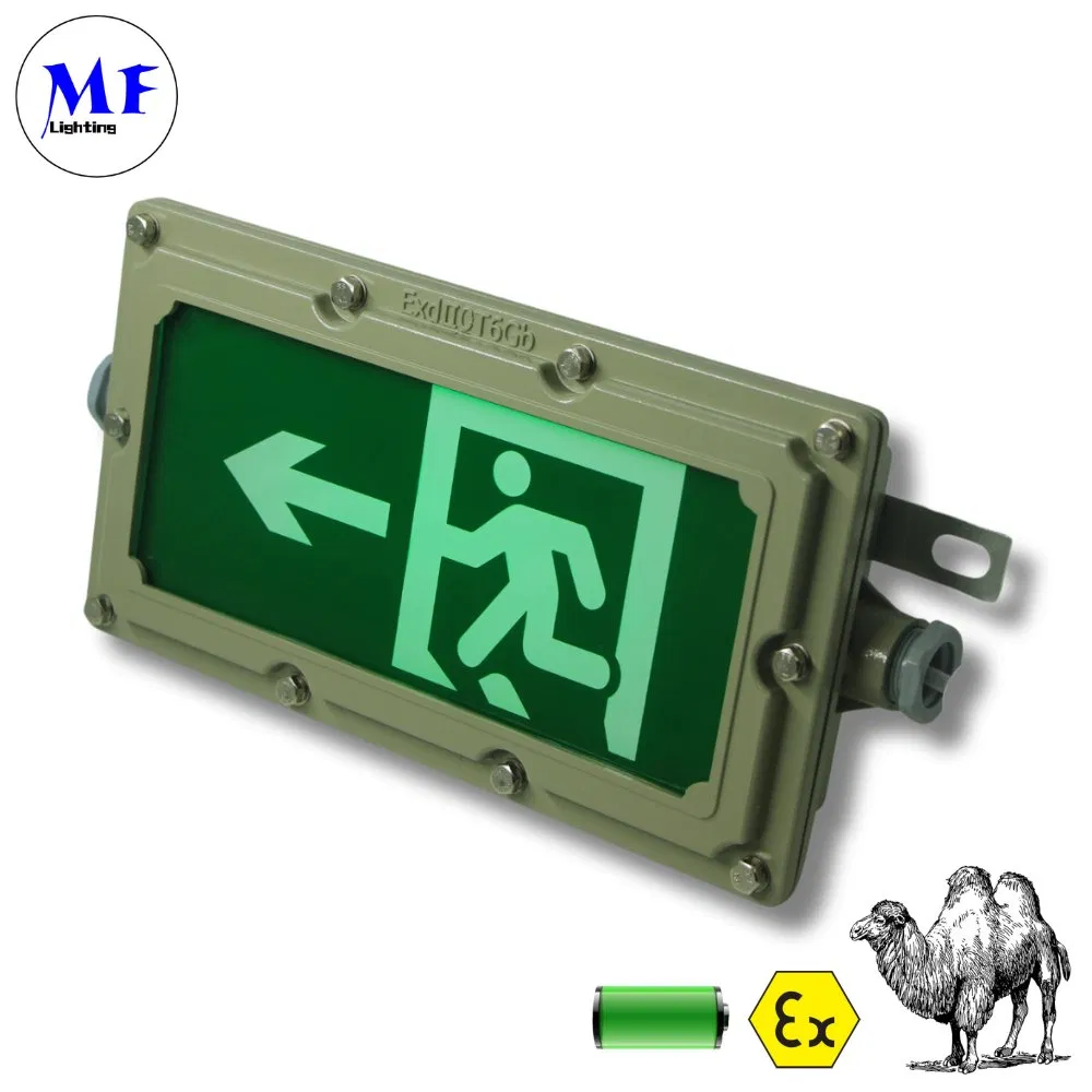 OEM ODM ATEX Salida 4W Wf1 IP65 Impermeable A Prueba de Fuego Respaldo de Batería Luminarias LED a Prueba de Explosiones Señal de Salida Luz de Emergencia para Petróleo LNG Químico Industrial