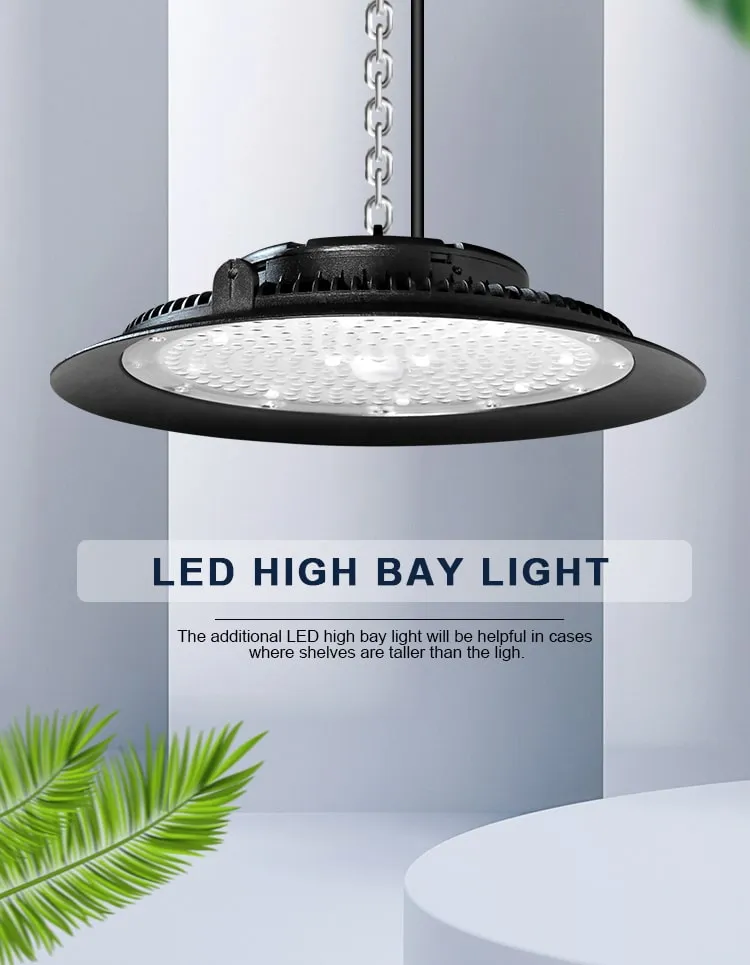 Iluminación LED de alta bahía de grado comercial para grandes áreas industriales