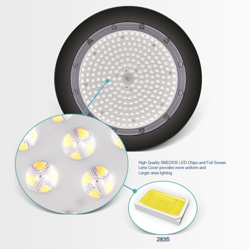 Iluminación LED de alta bahía de grado comercial para grandes áreas industriales