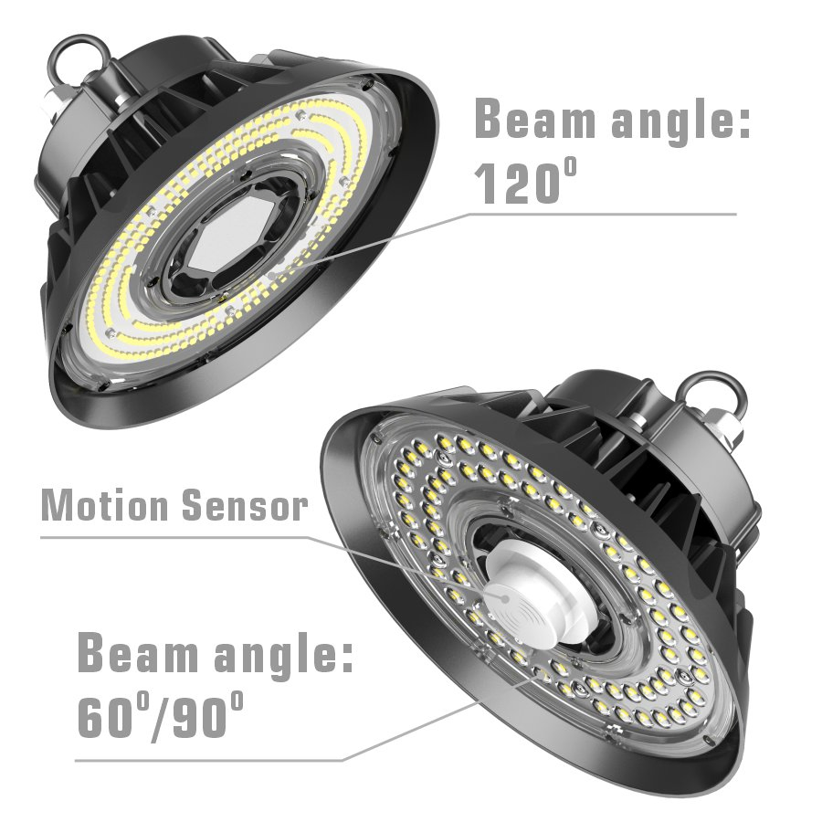 Iluminación de alta bahía LED UFO de 100 W para industria, almacén, exposición, a prueba de polvo 100W 15000lm almacén industrial IP65 a prueba de agua iglesia 120W 100