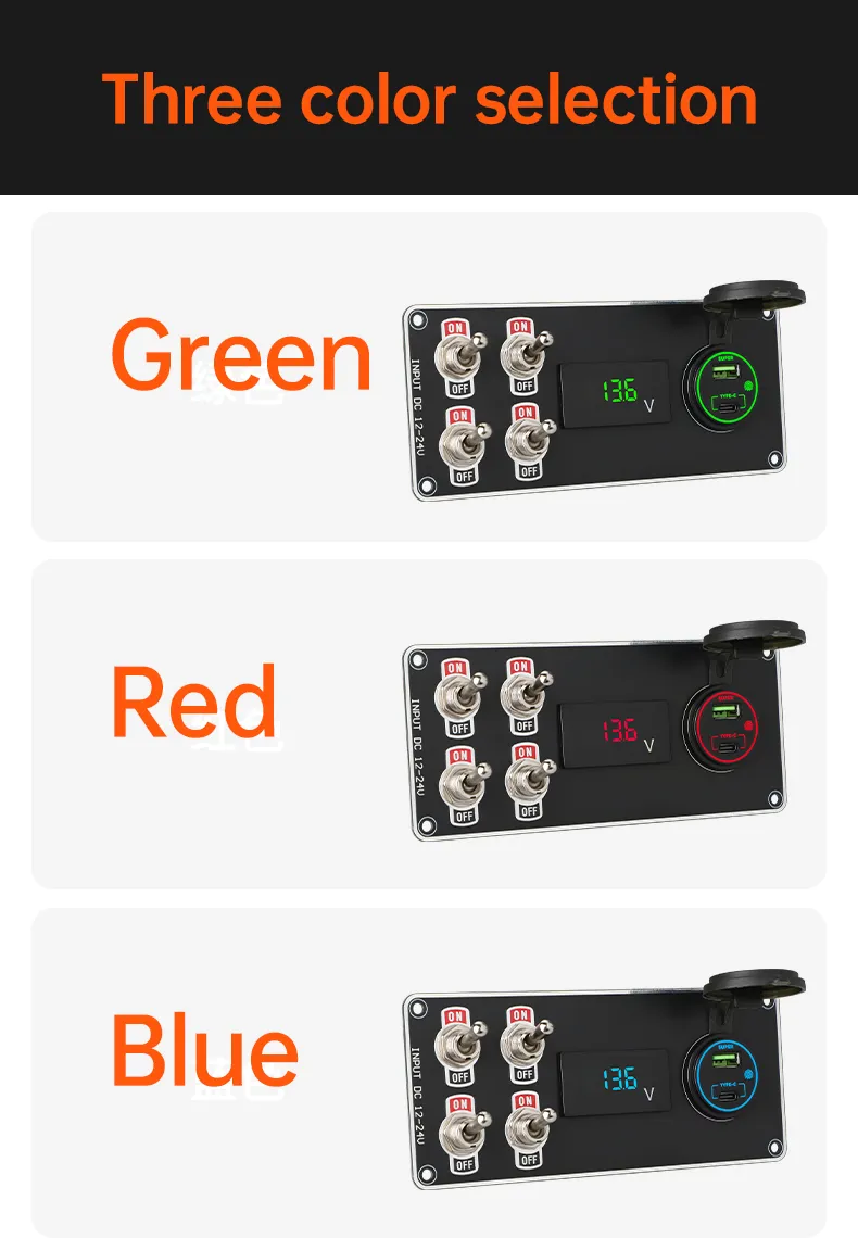 Detalle del panel de interruptores 5