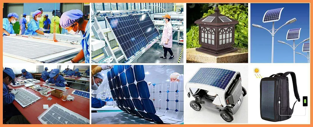 0.1W-50W Panel Solar Pequeño ETFE para Cargador de Batería de Luz LED