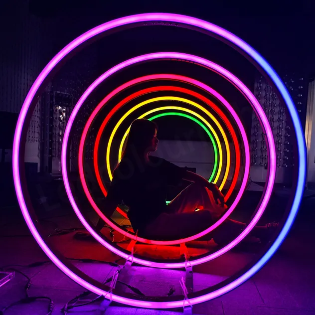 LED Ceiling Light Ring Tunnel Disco