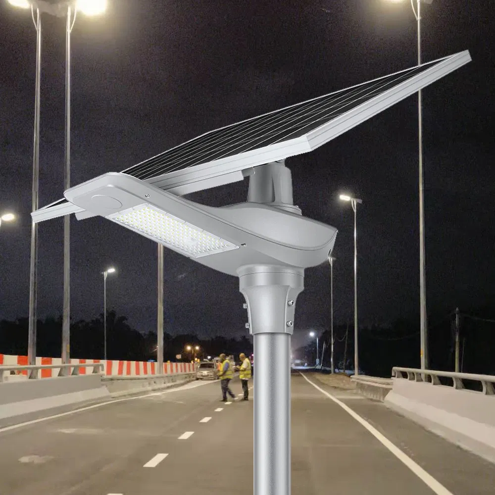 Lámpara de calle LED solar de alta resistencia semi integrada para exteriores 80W