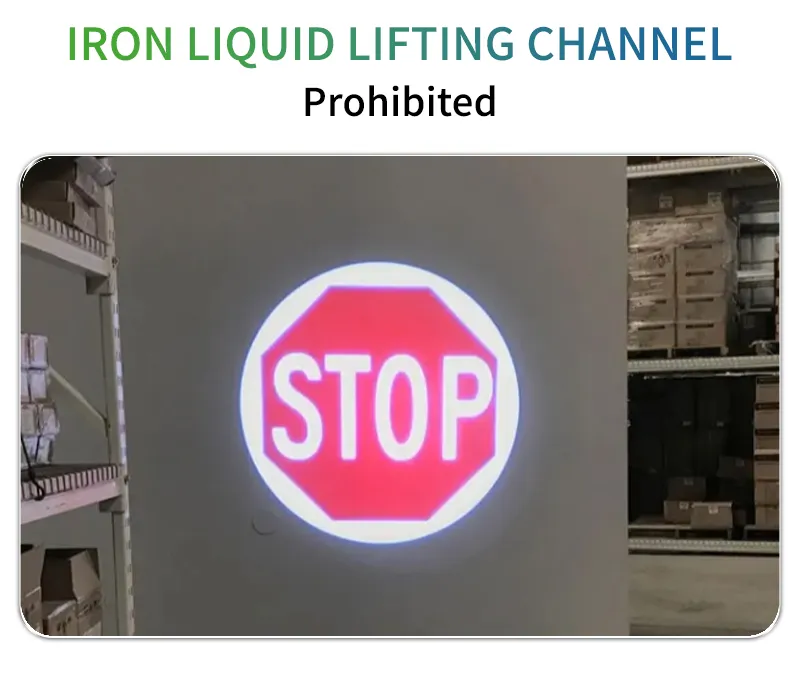 Patrón de proyección en suelo de fábrica