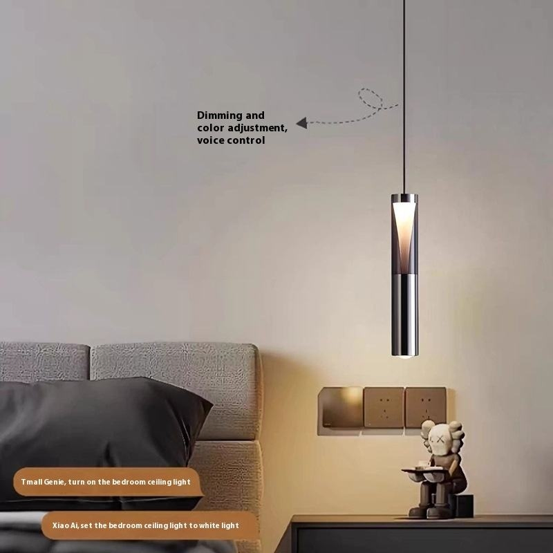 Luz colgante ajustable nórdica moderna para decoración minimalista de dormitorio junto a la cama