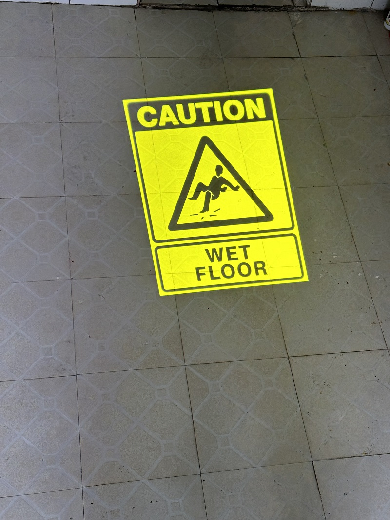 Señal de advertencia industrial LED 80W proyector Gobo de suelo