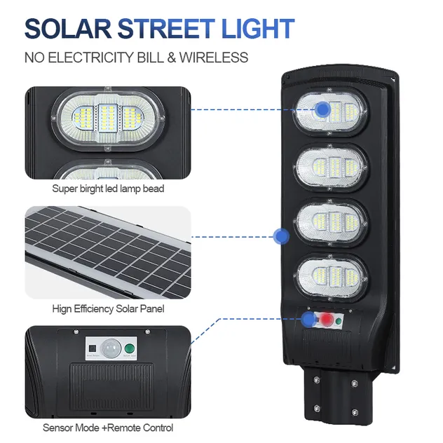 Lámpara Solar Industrial IP66 para Infraestructura Profesional de Exterior de Alta Resistencia