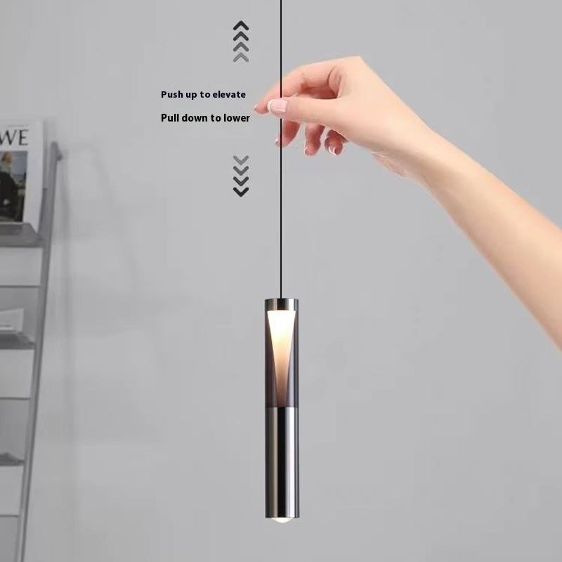 Luz colgante ajustable nórdica moderna para decoración minimalista de dormitorio junto a la cama
