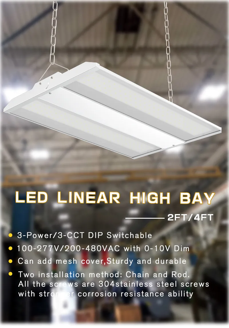 Detalle Luz Lineal LED de Alta Bahía